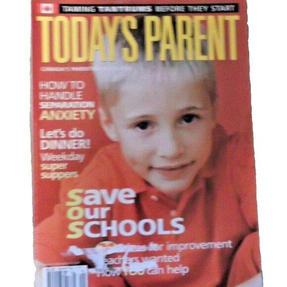 Today's Parent Other - 2/$25 Today's Parent Canada's Parenting Magazine Sept 2001 VOL 18 No 8 Vintage